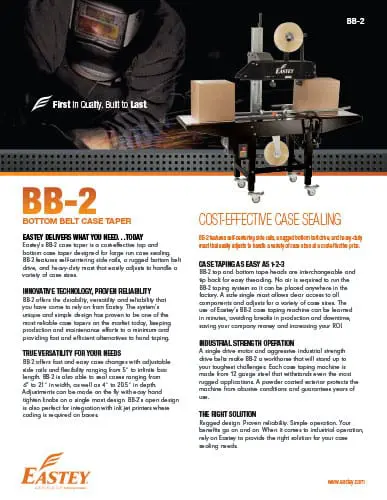 A page from the brochure showing features of the bb-2.