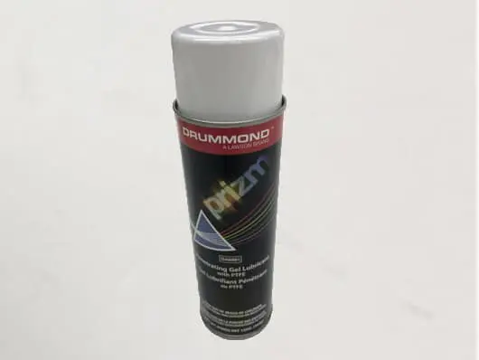 Drummond spray can with white cap.