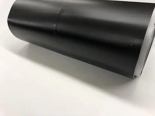 Black vinyl roll, craft supply.
