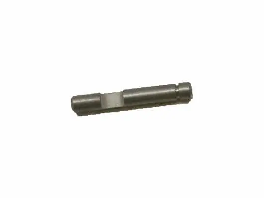 Metal cylindrical pin on white background.