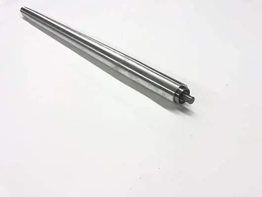 Metal rod on white background.