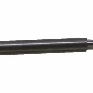 Metal cylindrical rod on white background.