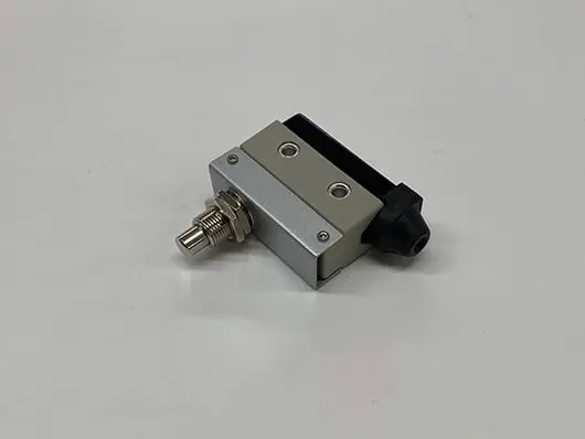 Micro limit switch, silver and black.