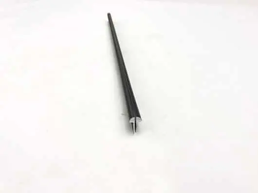 Black plastic T-shaped trim piece.