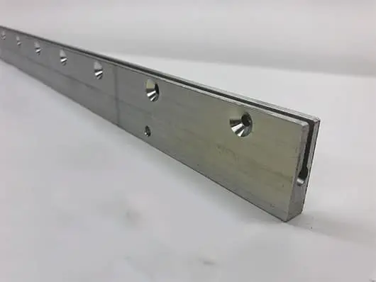 Here's an alt tag for the image: Aluminum linear guide rail.