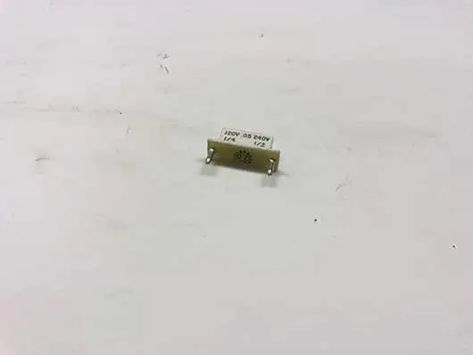 Resistor on a white surface.
