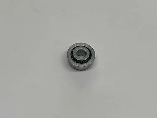 Silver miniature ball bearing.