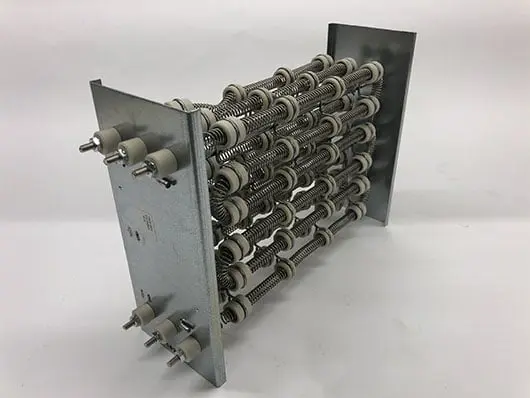 Metal framed heating element assembly.