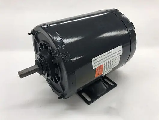 Black electric motor with mounting bracket.