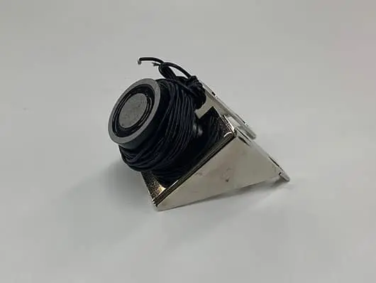 Magnetic solenoid with wire coil.