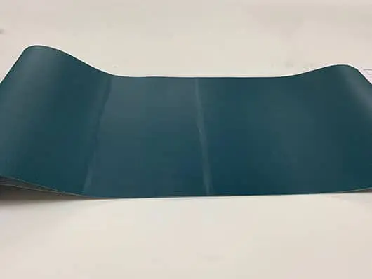 Green vinyl sheet on white background.