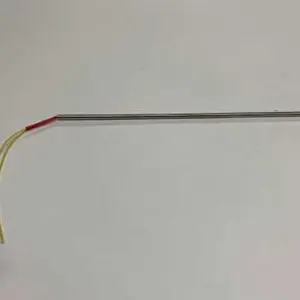 Here's an alt tag for the image: Metal heating element with wires.