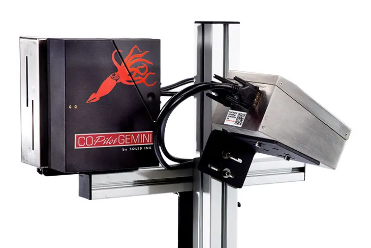 Industrial equipment with cables and metal frame.