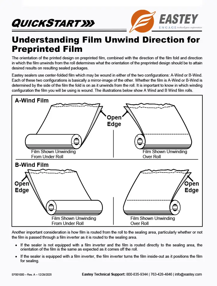 QuickStart Guide Film Fold Options