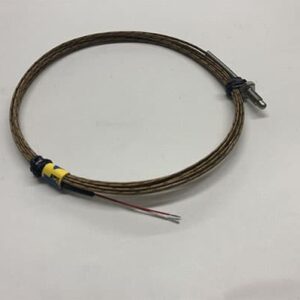 Coiled thermocouple temperature sensor wire.
