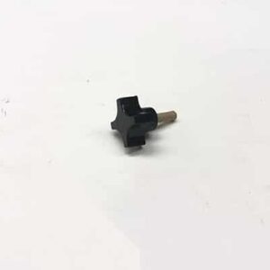 Black plastic four-prong knob.