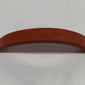 Here's an alt tag for the image: Red rubber curved strip.