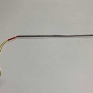 Here's an alt tag for the image: Metal heating element with wires.