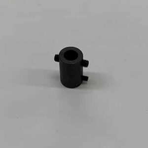 Black cylindrical part with three screws.