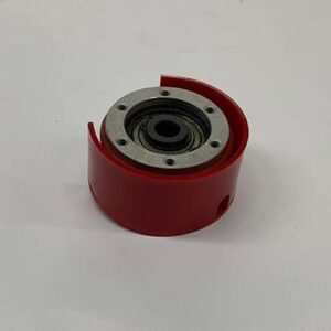 Red-cased mechanical part or device.